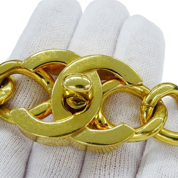CHANEL Gold Logo Charm Bracelet - Picture 8 of 12